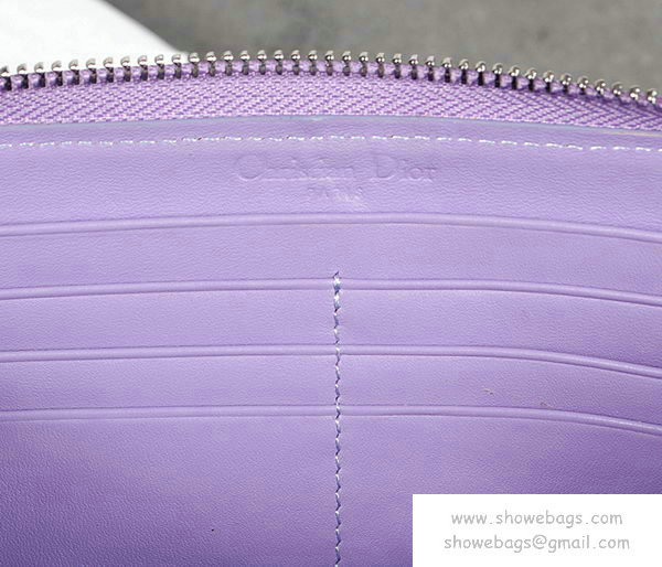 dior wallet escapade lambskin leather 0082 purple - Click Image to Close
